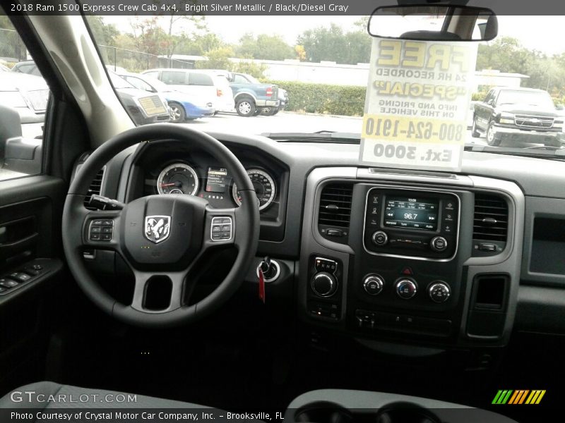 Bright Silver Metallic / Black/Diesel Gray 2018 Ram 1500 Express Crew Cab 4x4