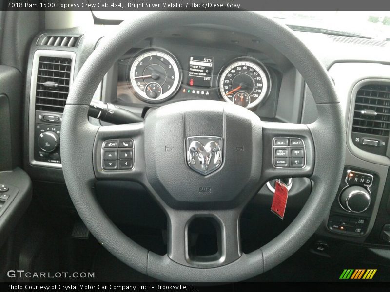 Bright Silver Metallic / Black/Diesel Gray 2018 Ram 1500 Express Crew Cab 4x4