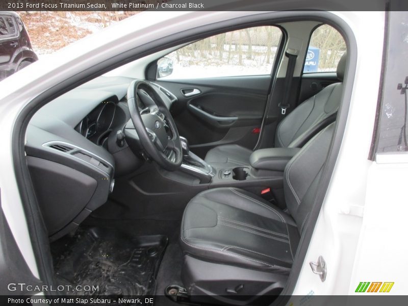 White Platinum / Charcoal Black 2013 Ford Focus Titanium Sedan