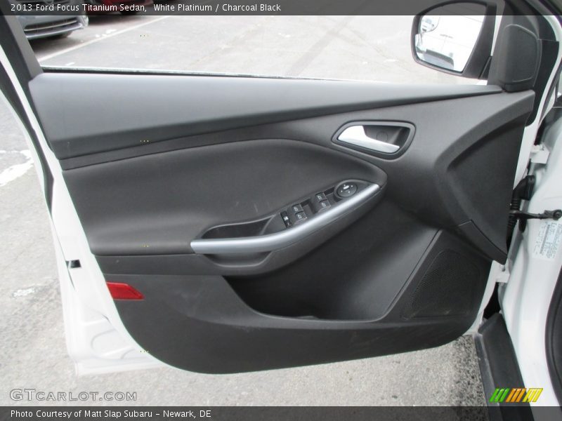White Platinum / Charcoal Black 2013 Ford Focus Titanium Sedan