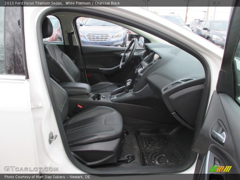 White Platinum / Charcoal Black 2013 Ford Focus Titanium Sedan