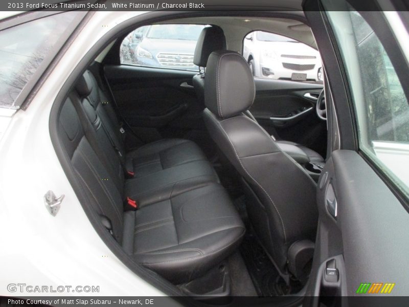 White Platinum / Charcoal Black 2013 Ford Focus Titanium Sedan