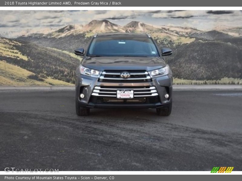 Predawn Gray Mica / Black 2018 Toyota Highlander Limited AWD