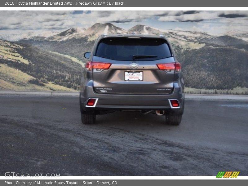 Predawn Gray Mica / Black 2018 Toyota Highlander Limited AWD