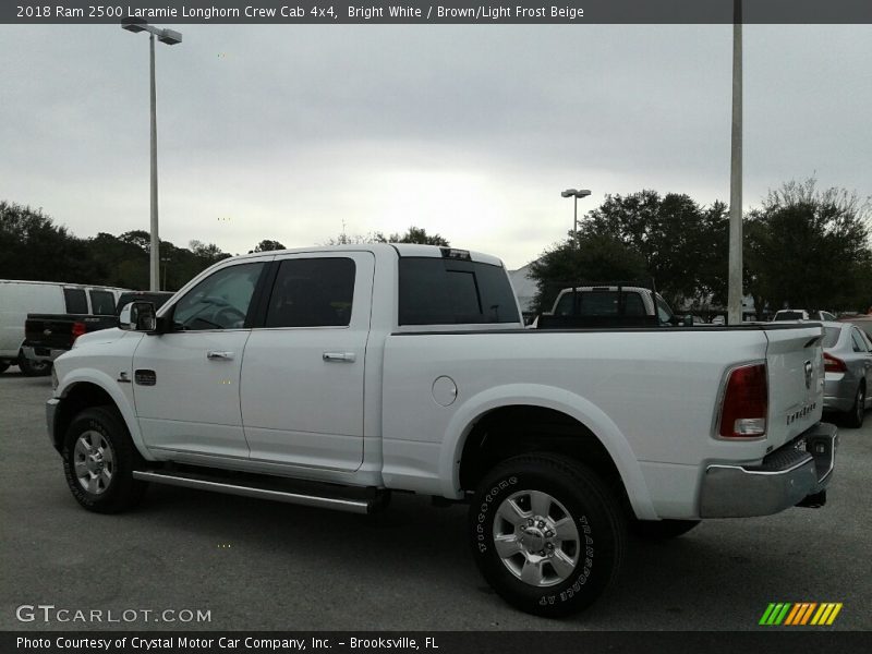 Bright White / Brown/Light Frost Beige 2018 Ram 2500 Laramie Longhorn Crew Cab 4x4