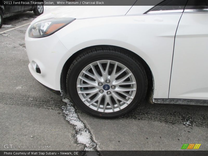White Platinum / Charcoal Black 2013 Ford Focus Titanium Sedan