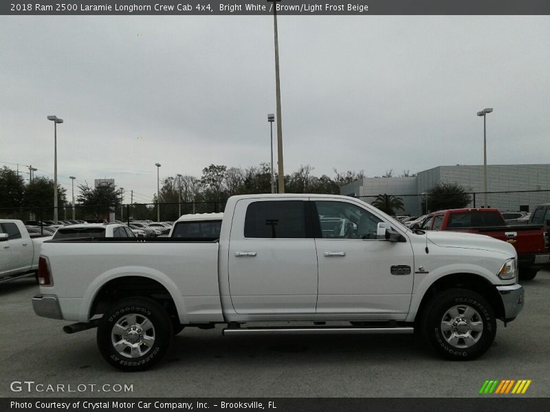 Bright White / Brown/Light Frost Beige 2018 Ram 2500 Laramie Longhorn Crew Cab 4x4