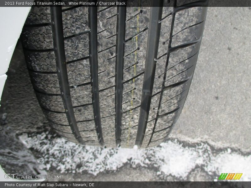 White Platinum / Charcoal Black 2013 Ford Focus Titanium Sedan