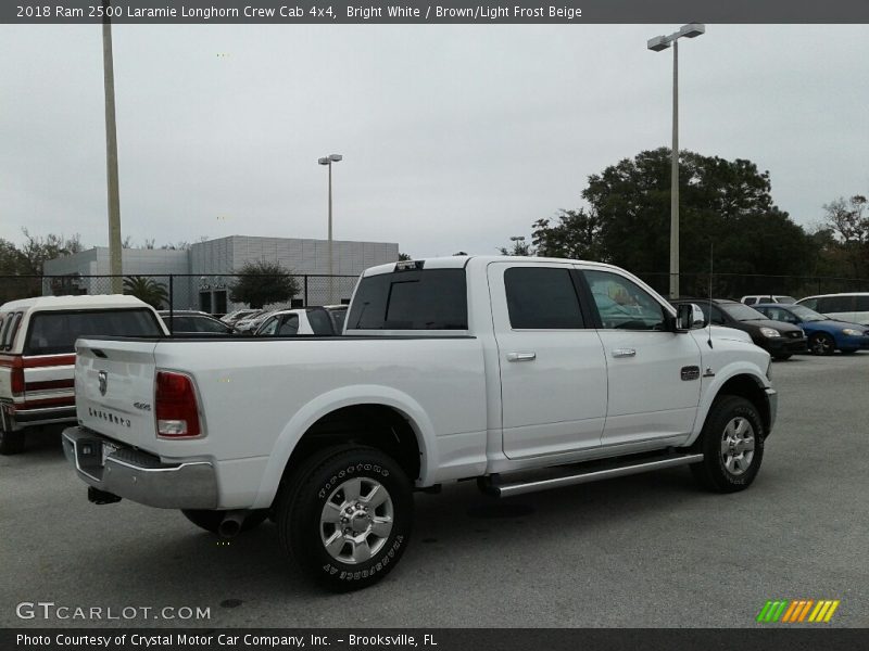 Bright White / Brown/Light Frost Beige 2018 Ram 2500 Laramie Longhorn Crew Cab 4x4