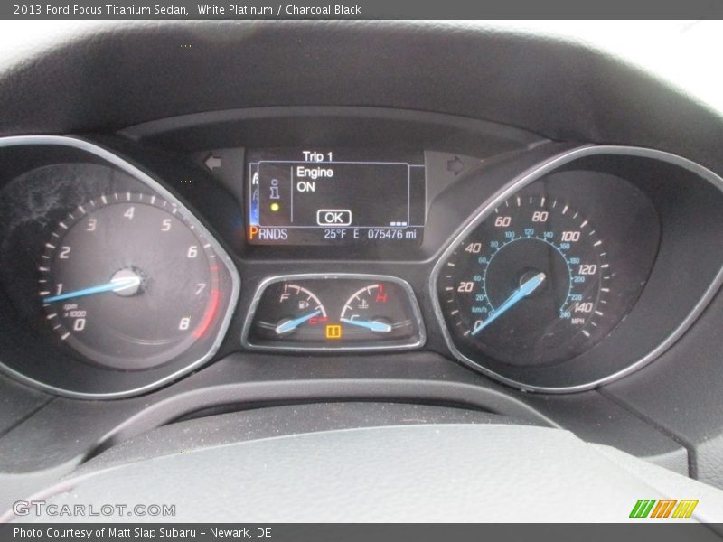 White Platinum / Charcoal Black 2013 Ford Focus Titanium Sedan