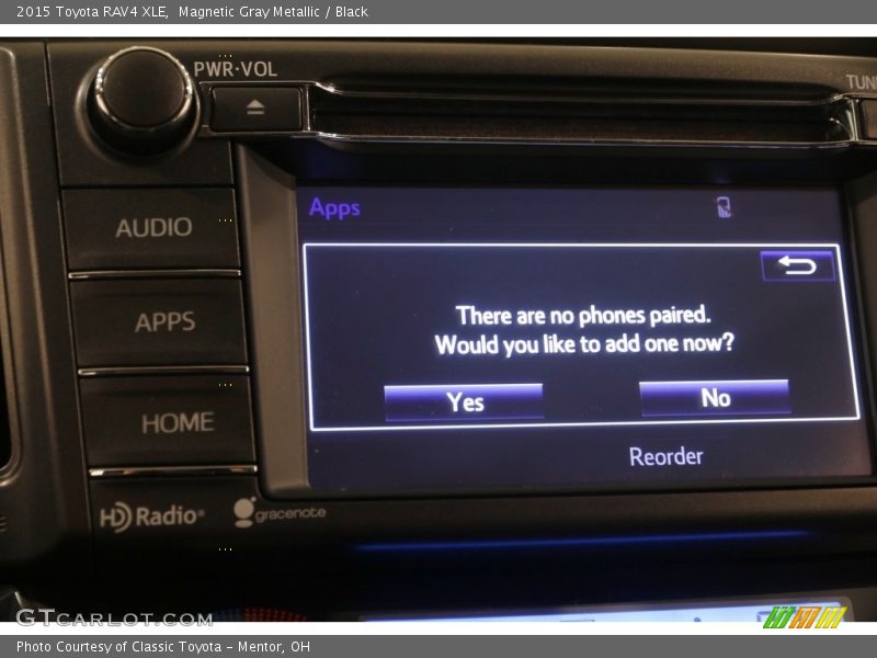 Magnetic Gray Metallic / Black 2015 Toyota RAV4 XLE