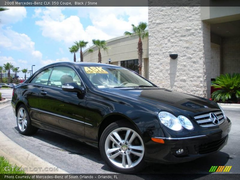 Black / Stone 2008 Mercedes-Benz CLK 350 Coupe