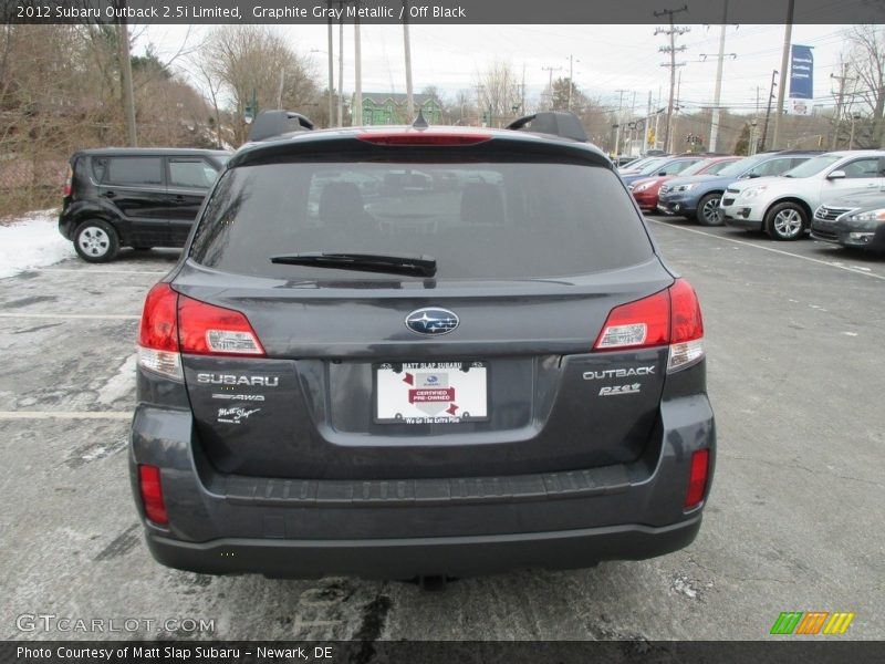 Graphite Gray Metallic / Off Black 2012 Subaru Outback 2.5i Limited
