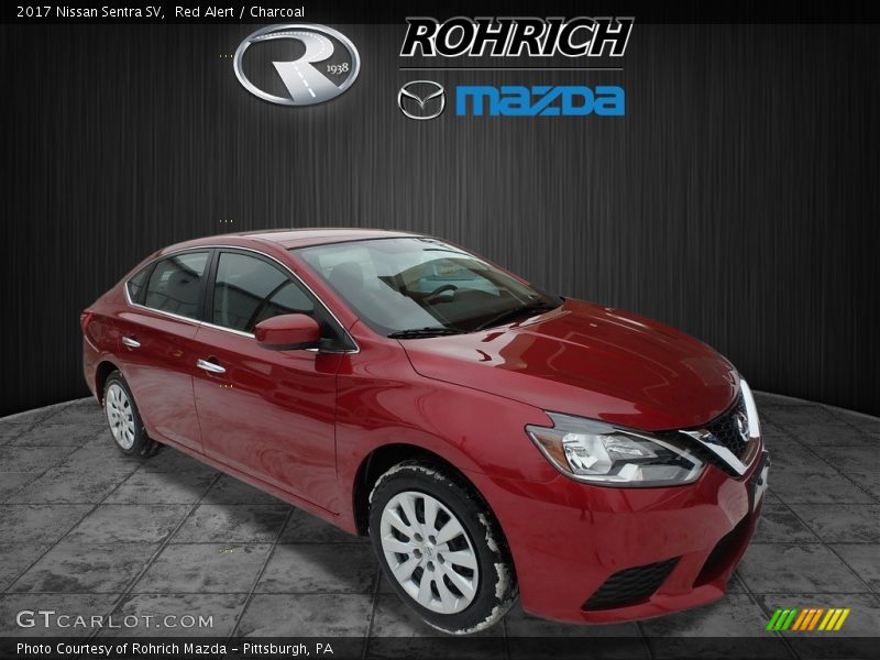 Red Alert / Charcoal 2017 Nissan Sentra SV