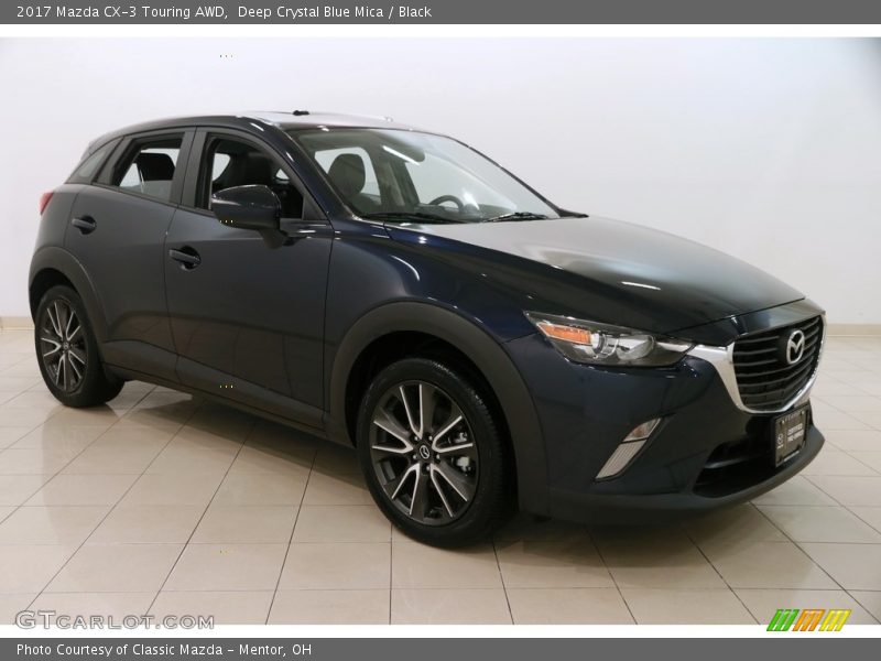 Deep Crystal Blue Mica / Black 2017 Mazda CX-3 Touring AWD