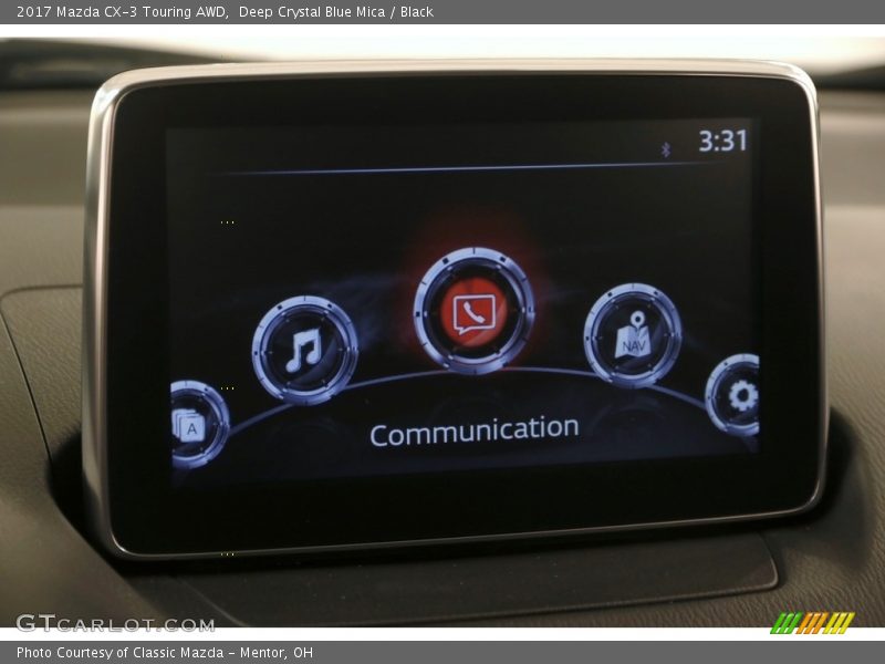 Deep Crystal Blue Mica / Black 2017 Mazda CX-3 Touring AWD