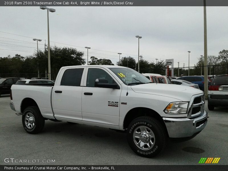 Bright White / Black/Diesel Gray 2018 Ram 2500 Tradesman Crew Cab 4x4