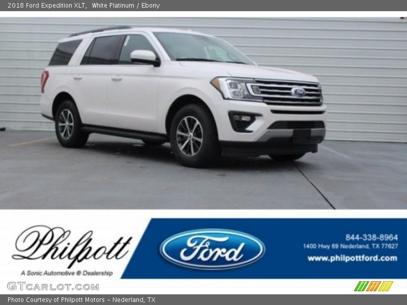 White Platinum / Ebony 2018 Ford Expedition XLT