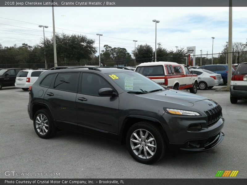 Granite Crystal Metallic / Black 2018 Jeep Cherokee Latitude