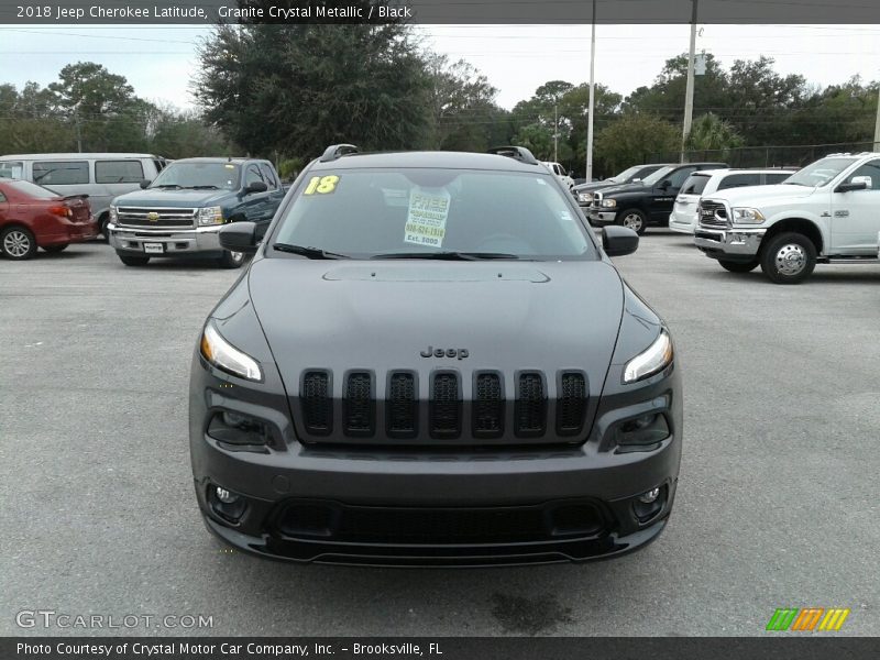 Granite Crystal Metallic / Black 2018 Jeep Cherokee Latitude