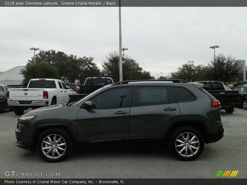 Granite Crystal Metallic / Black 2018 Jeep Cherokee Latitude