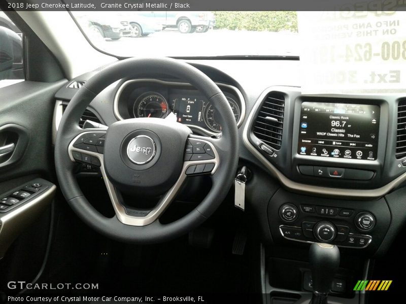Granite Crystal Metallic / Black 2018 Jeep Cherokee Latitude