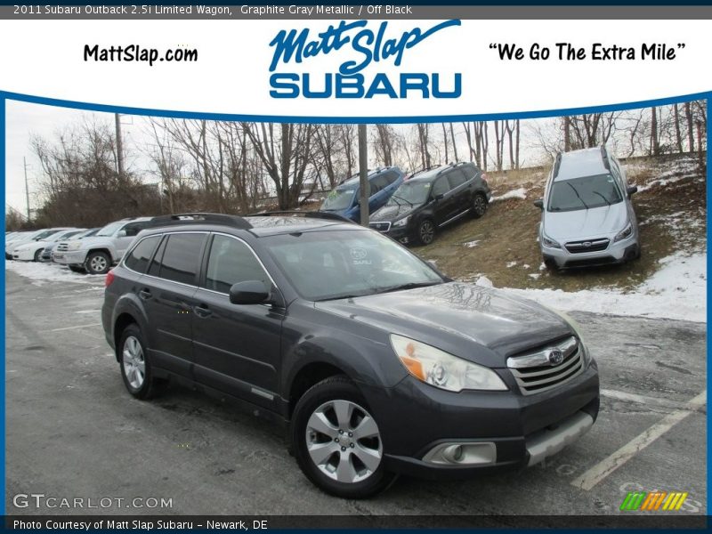 Graphite Gray Metallic / Off Black 2011 Subaru Outback 2.5i Limited Wagon