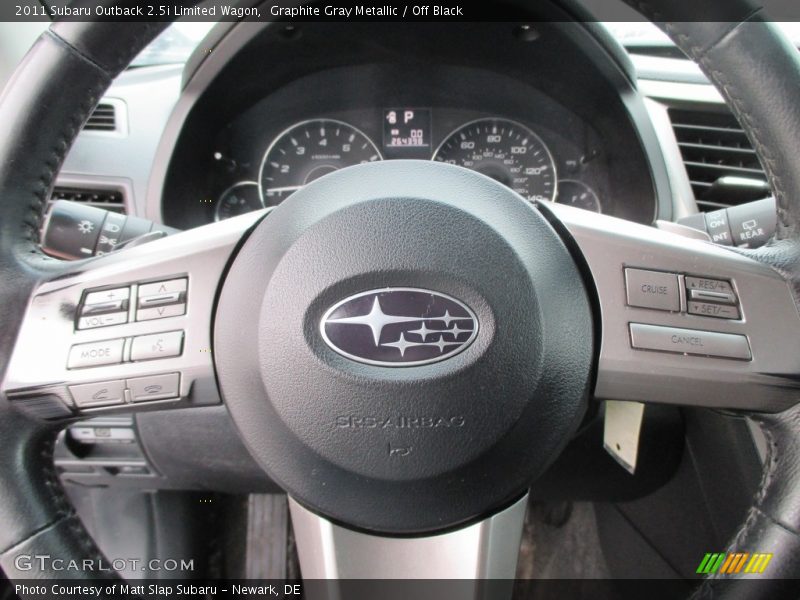 Graphite Gray Metallic / Off Black 2011 Subaru Outback 2.5i Limited Wagon