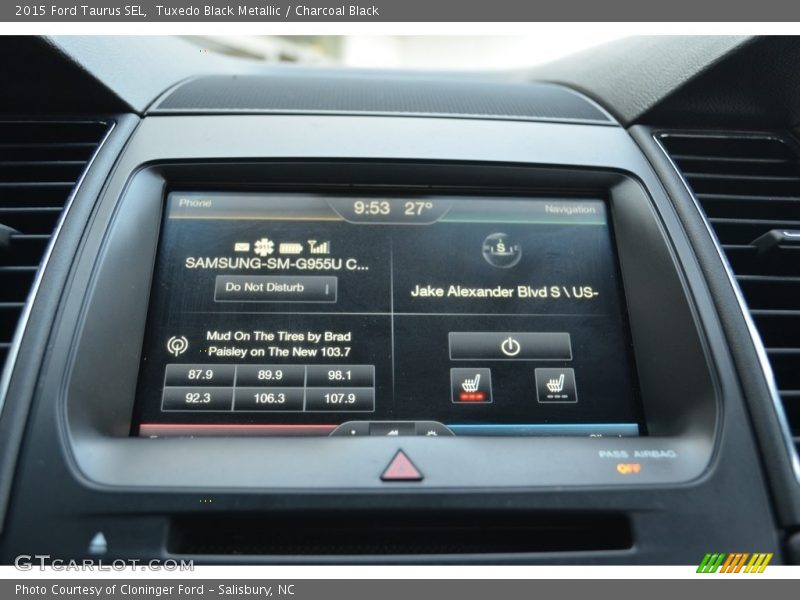 Tuxedo Black Metallic / Charcoal Black 2015 Ford Taurus SEL
