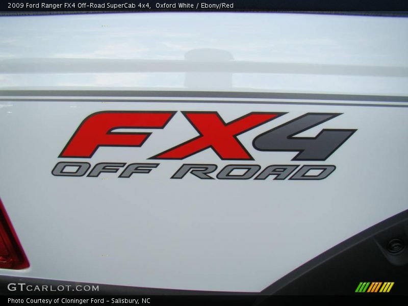 Oxford White / Ebony/Red 2009 Ford Ranger FX4 Off-Road SuperCab 4x4