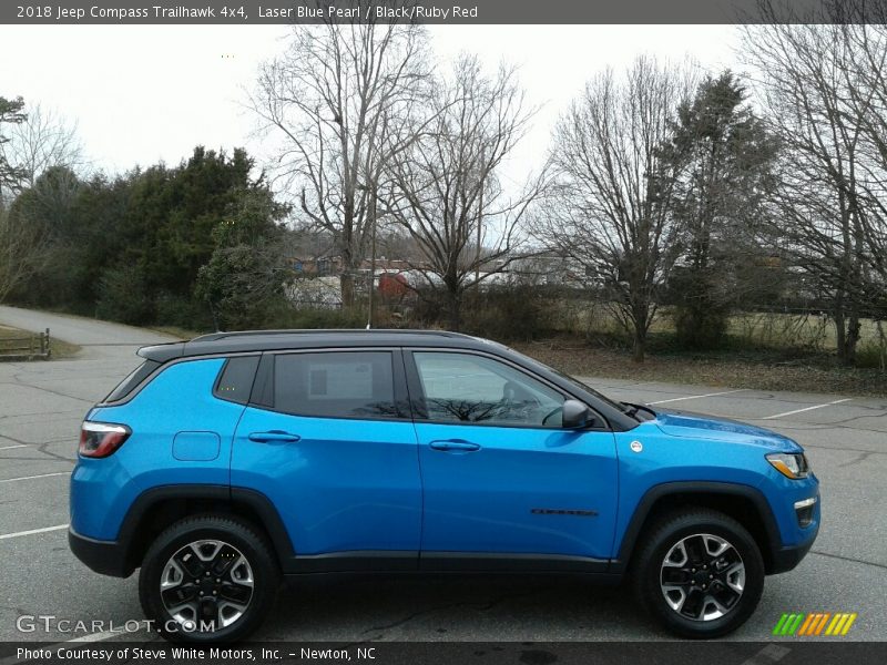 Laser Blue Pearl / Black/Ruby Red 2018 Jeep Compass Trailhawk 4x4