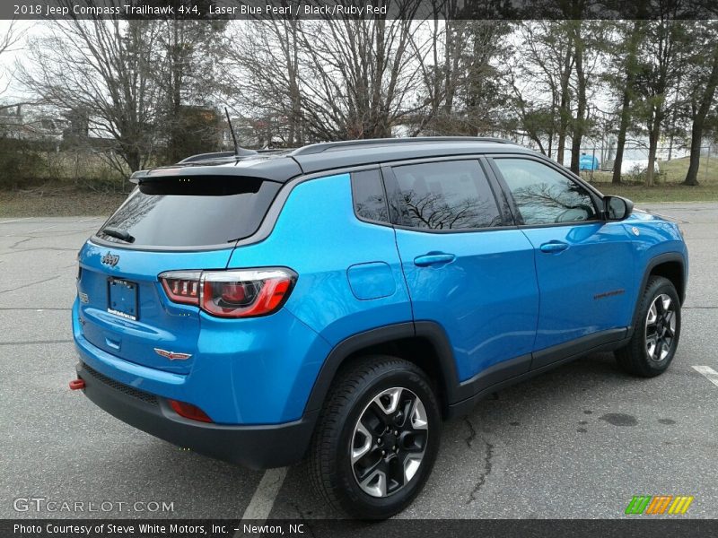 Laser Blue Pearl / Black/Ruby Red 2018 Jeep Compass Trailhawk 4x4