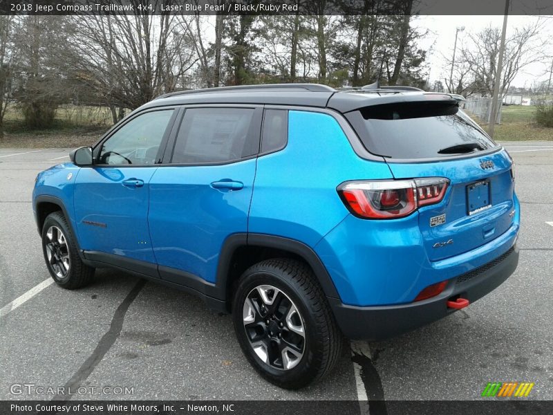 Laser Blue Pearl / Black/Ruby Red 2018 Jeep Compass Trailhawk 4x4