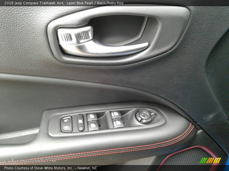 Laser Blue Pearl / Black/Ruby Red 2018 Jeep Compass Trailhawk 4x4