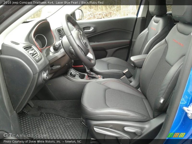Laser Blue Pearl / Black/Ruby Red 2018 Jeep Compass Trailhawk 4x4