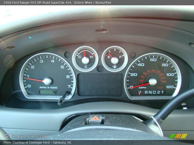 Oxford White / Ebony/Red 2009 Ford Ranger FX4 Off-Road SuperCab 4x4