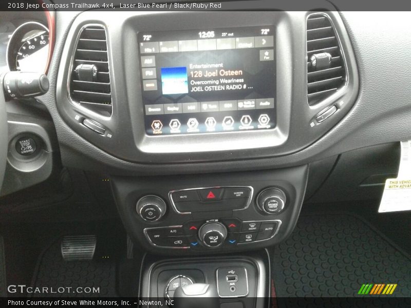 Laser Blue Pearl / Black/Ruby Red 2018 Jeep Compass Trailhawk 4x4