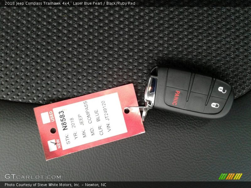 Laser Blue Pearl / Black/Ruby Red 2018 Jeep Compass Trailhawk 4x4