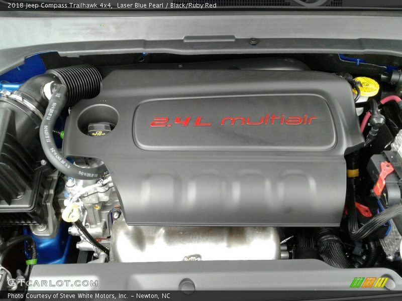 Laser Blue Pearl / Black/Ruby Red 2018 Jeep Compass Trailhawk 4x4