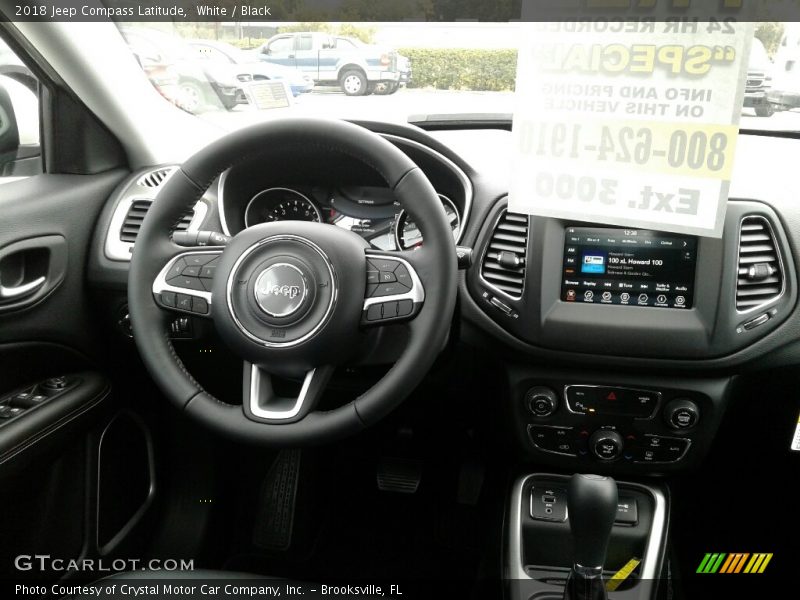 White / Black 2018 Jeep Compass Latitude