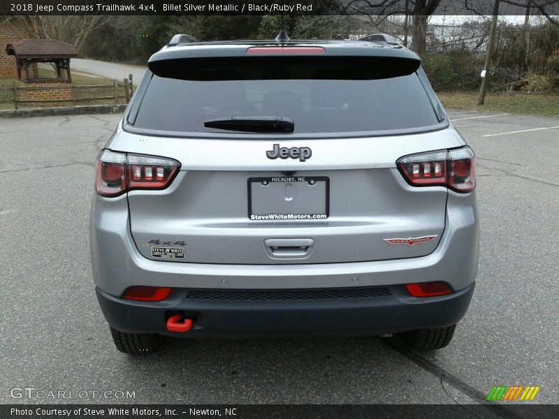 Billet Silver Metallic / Black/Ruby Red 2018 Jeep Compass Trailhawk 4x4