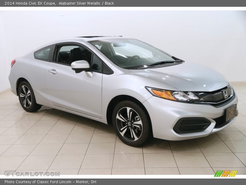 Alabaster Silver Metallic / Black 2014 Honda Civic EX Coupe