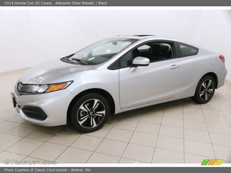 Alabaster Silver Metallic / Black 2014 Honda Civic EX Coupe
