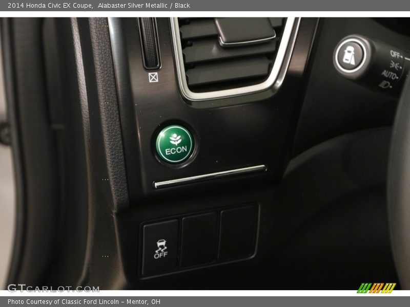 Alabaster Silver Metallic / Black 2014 Honda Civic EX Coupe
