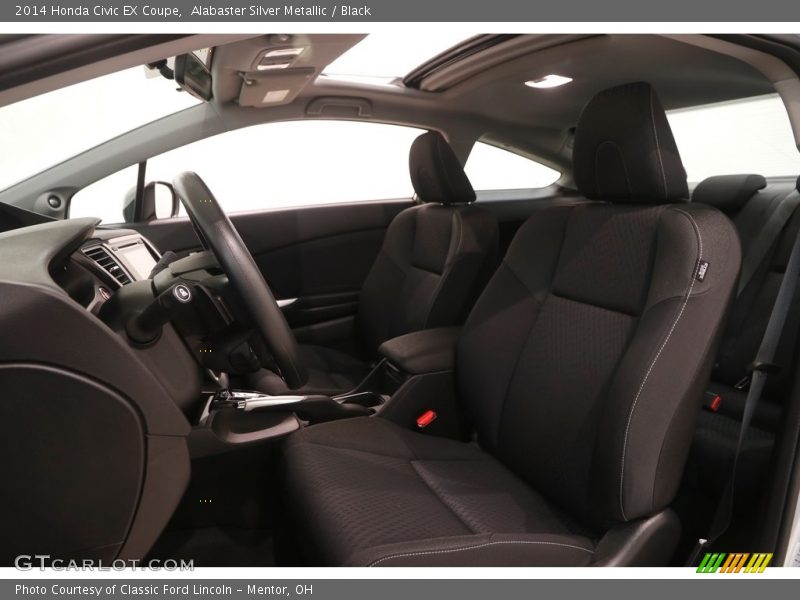 Alabaster Silver Metallic / Black 2014 Honda Civic EX Coupe