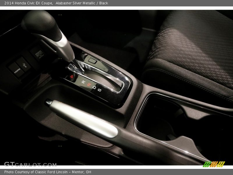 Alabaster Silver Metallic / Black 2014 Honda Civic EX Coupe