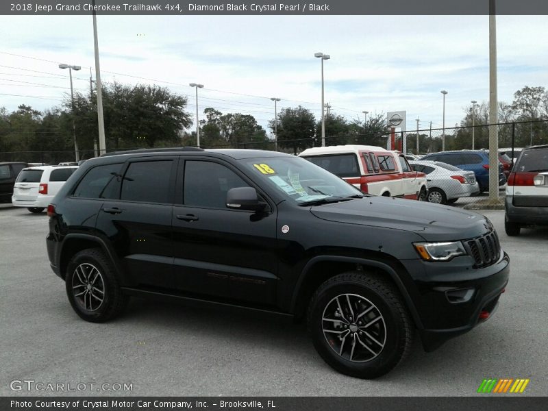 Diamond Black Crystal Pearl / Black 2018 Jeep Grand Cherokee Trailhawk 4x4