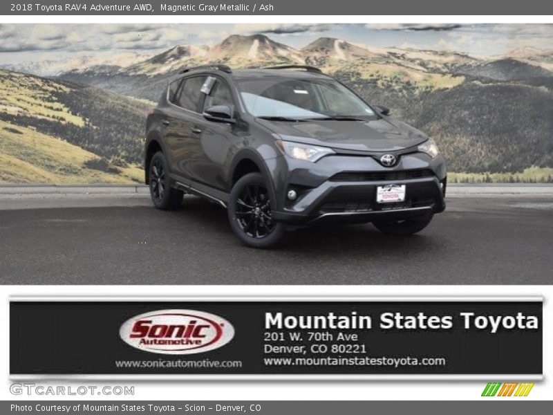 Magnetic Gray Metallic / Ash 2018 Toyota RAV4 Adventure AWD