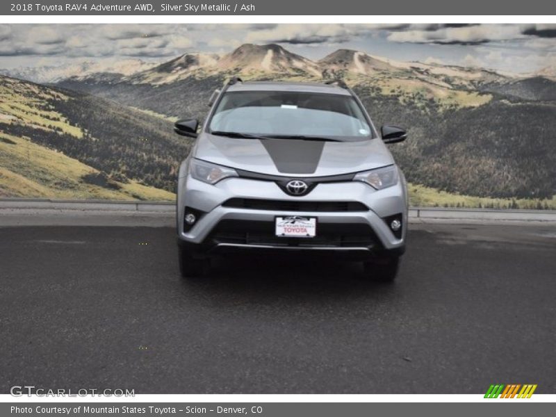Silver Sky Metallic / Ash 2018 Toyota RAV4 Adventure AWD