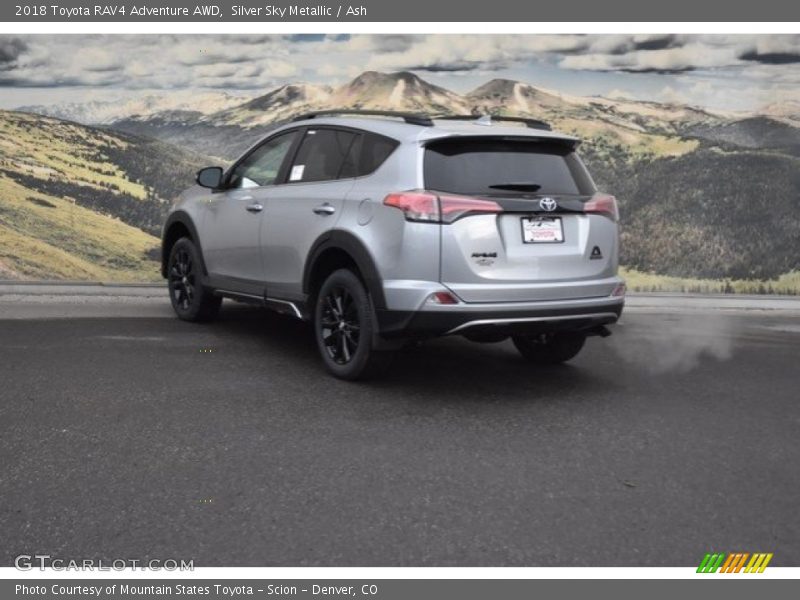 Silver Sky Metallic / Ash 2018 Toyota RAV4 Adventure AWD